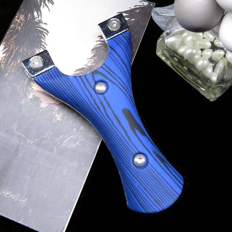 A81 - BIG BLUE CHICKEN SLINGSHOT (NAKED BOW)